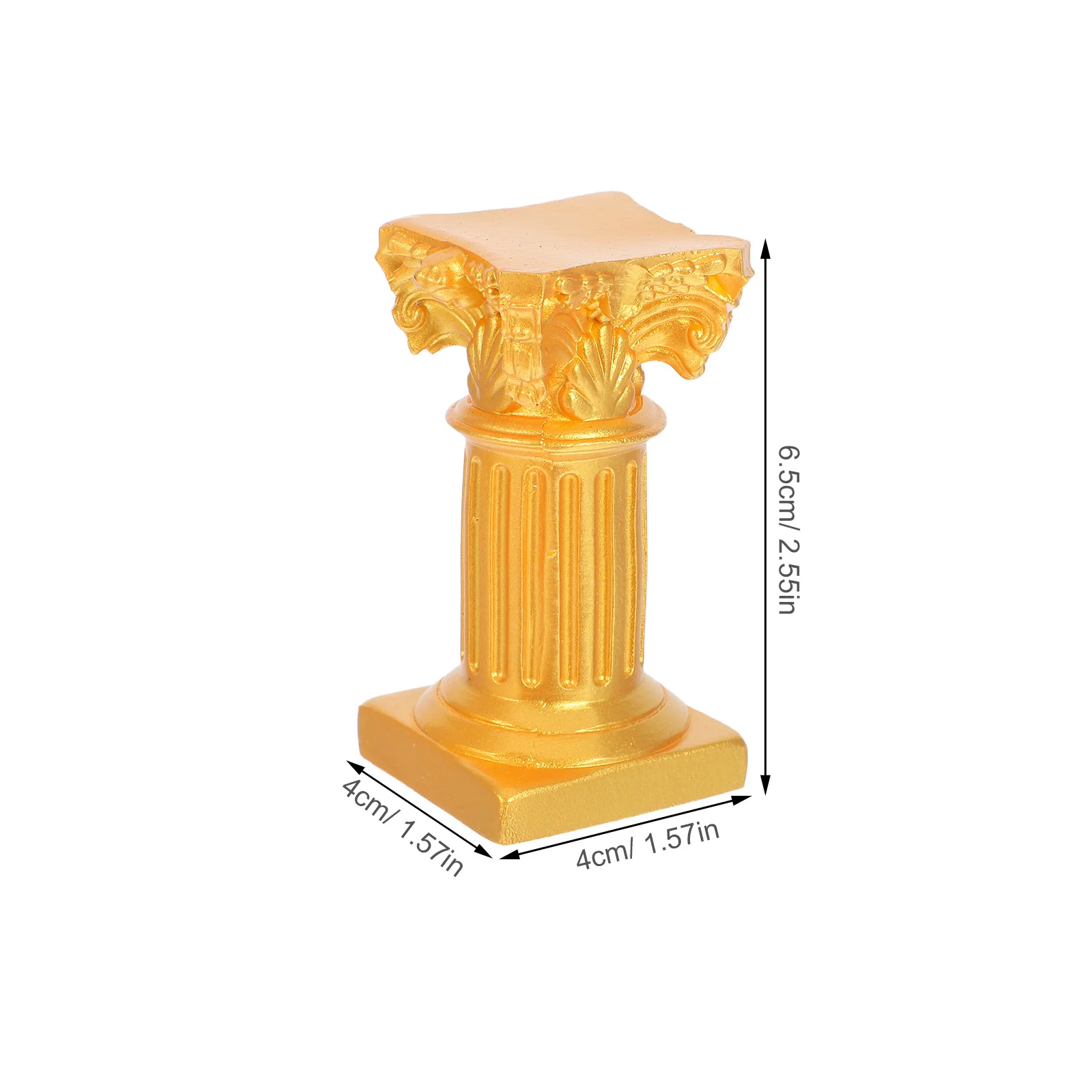 4Pcs Miniature Roman Pillar Stand Resin Material Versatile Base Home Decor Interior Artistic Roman Pillar Stand