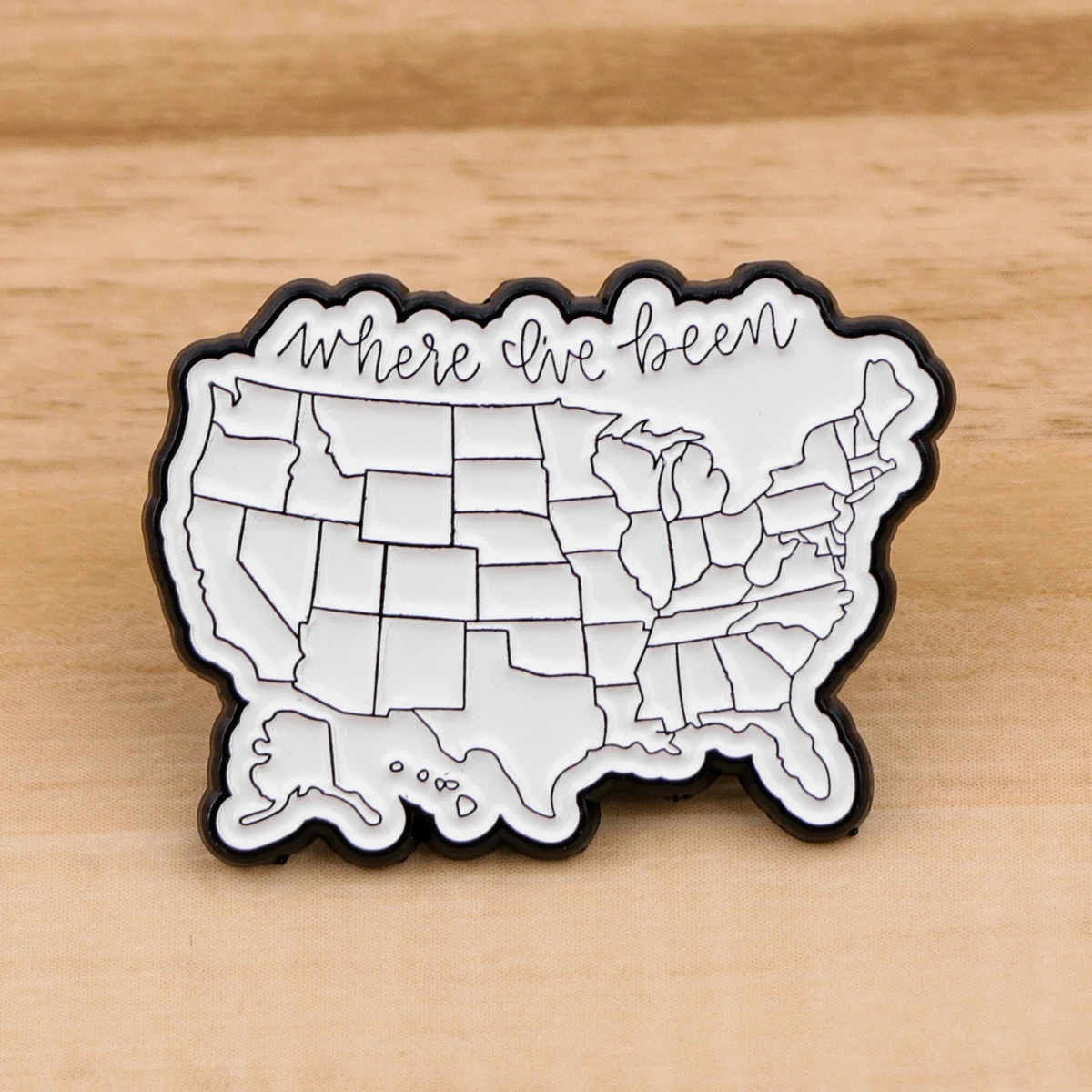 American Map Enamel Pins Brooches Woman Men Backpack Bags Badge Fashion Lapel Jewelry Kids Friends Birthday Gifts