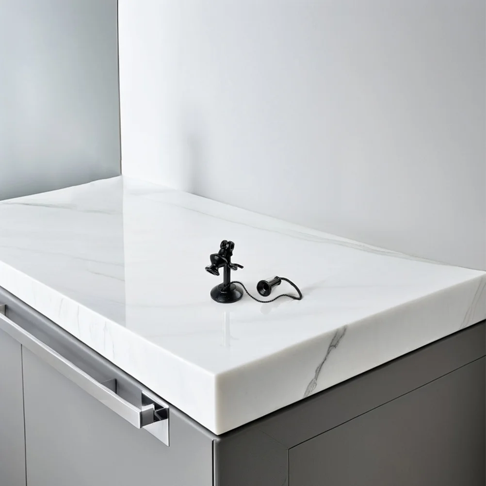 1 قطعة الهاتف خمر الأسود الرجعية الحديد مصغرة خط أرضي الهاتف ديكور لدمية المنزل مكتب دراسة ملحقات للتزيين #6