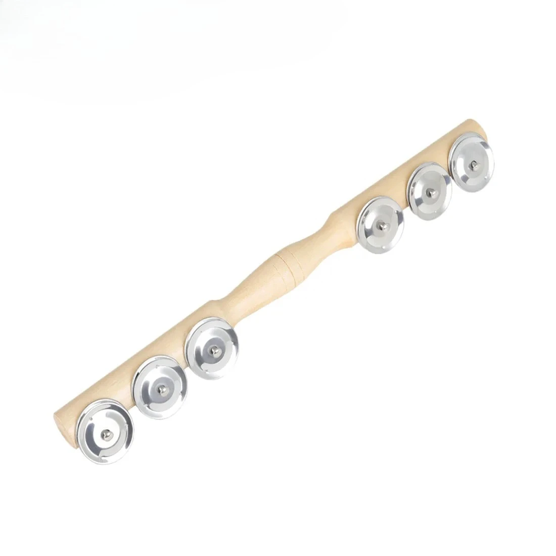 IRIN Six Bells Cymbal Wooden Aluminum Alloy Orff Percussion Instruments Single Row Hand-held Enlightenment Musical Instrument