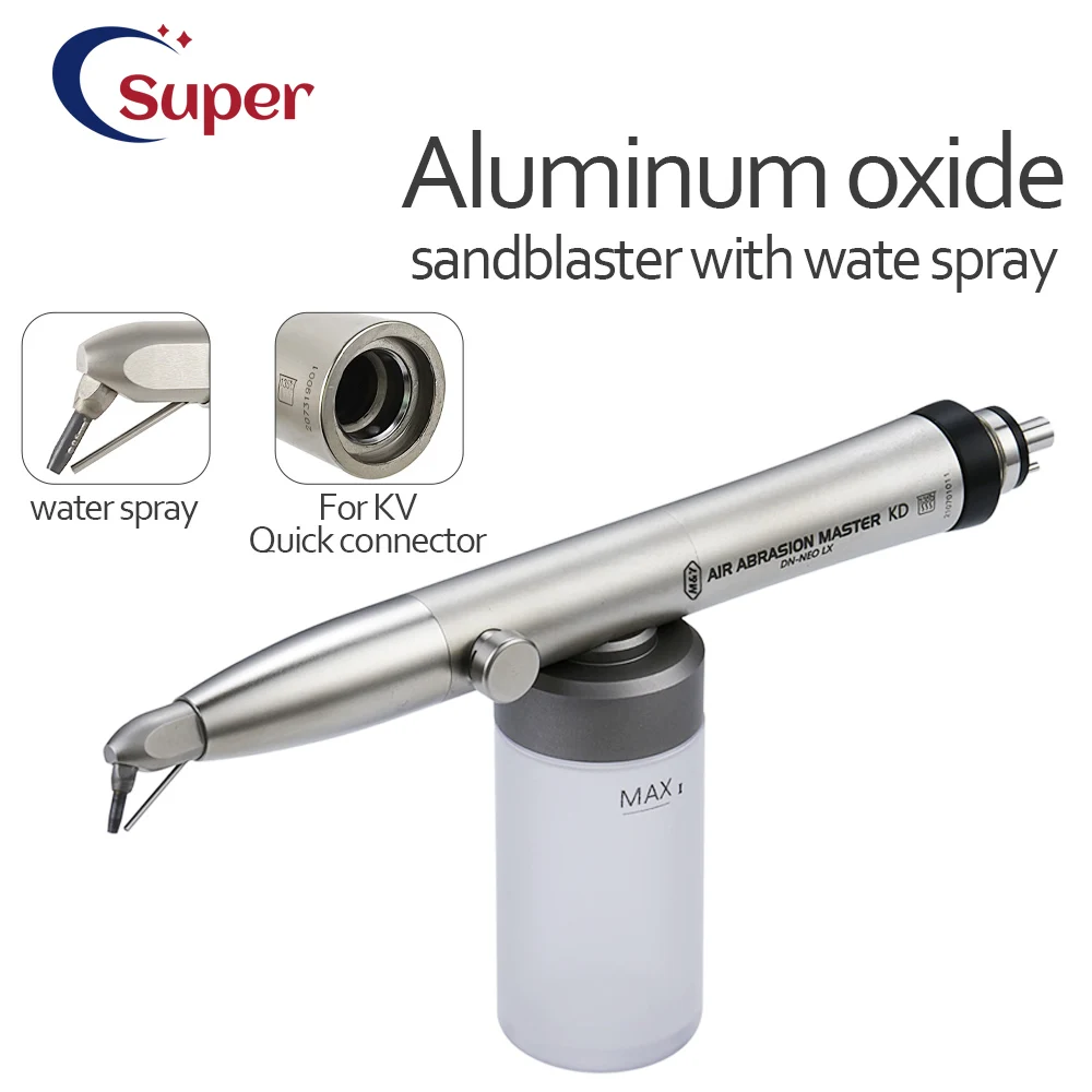 

KV 4Hole Aluminum Oxide Microblaster Dental Air polisher Sandblasting Gun with water teeth cleaning Dentistry orthodontics