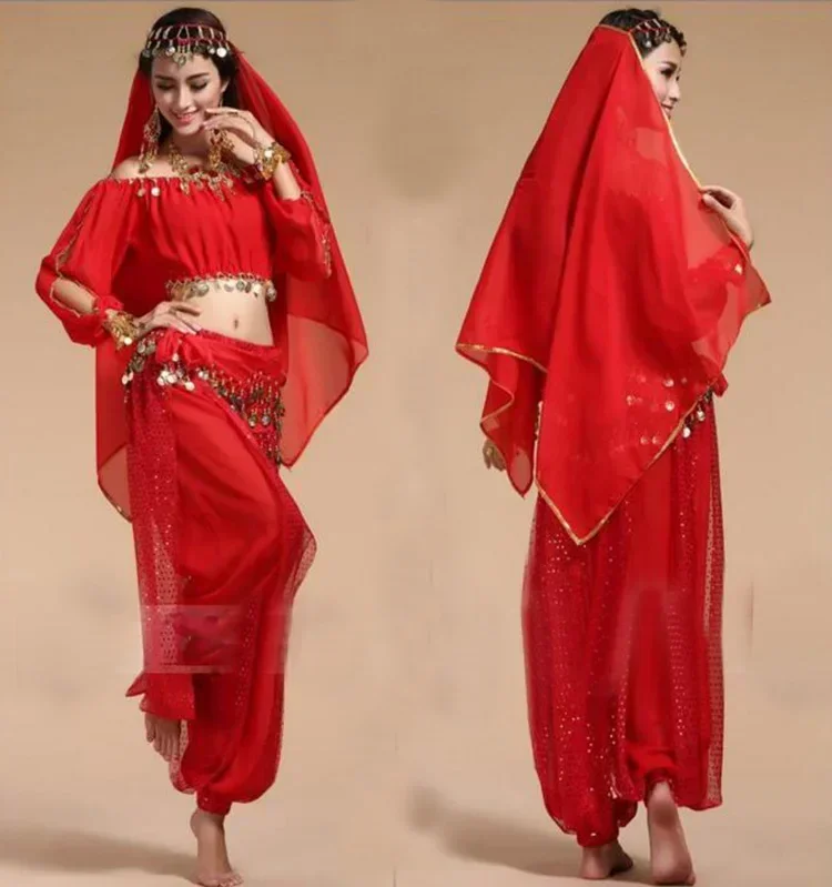 

4pcs/Set 2020 New Arrival Sexy Oriental Belly Dance Suits for Women Dancing Practising bellydance Costumes Design for Women