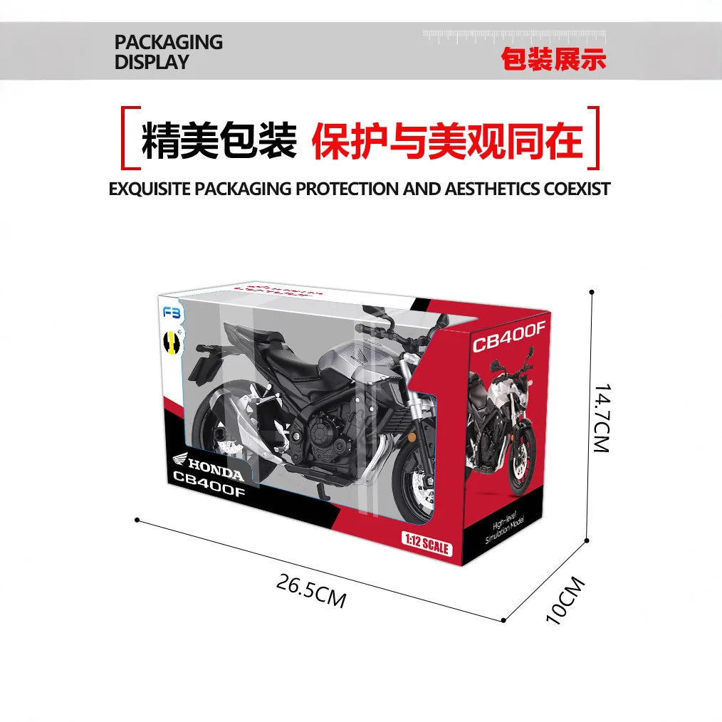 1:12 CBF400 دراجة نارية الصوت والضوء لعبة أطفال نموذج حلية دييكاست سبيكة نموذج سيارة تحصيل #6