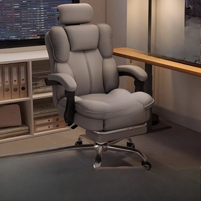 

Elegant Modern Office Chair Luxury Heavy Gray High Ergonomic Desk Chair Relaxing Comfortable Silla Oficina Office Furniture