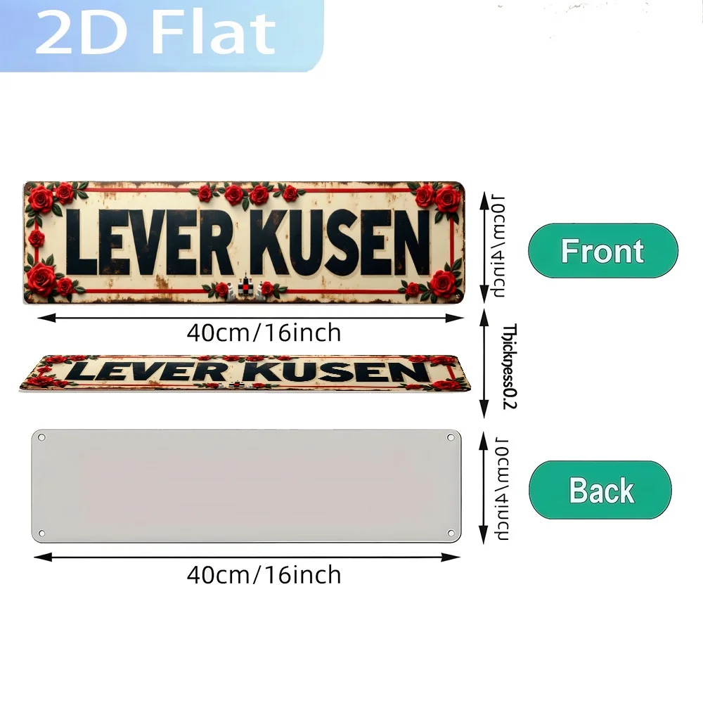2D Flat - A 2D Flat Aluminum Sign Featuring a Rustic Design of 