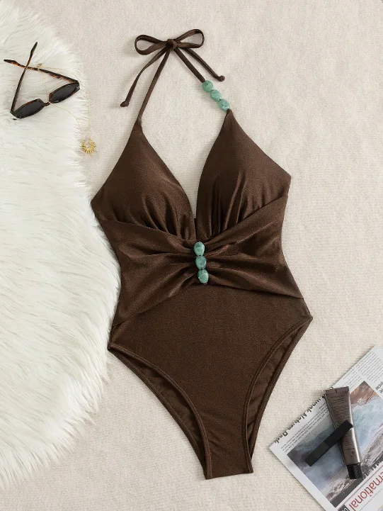 2026 Sexy Woman Swimsuits One Piece Bathing Suits Women V Neck Swimwear Female Monokini Backless Swimming Bodysuit Beachwear
