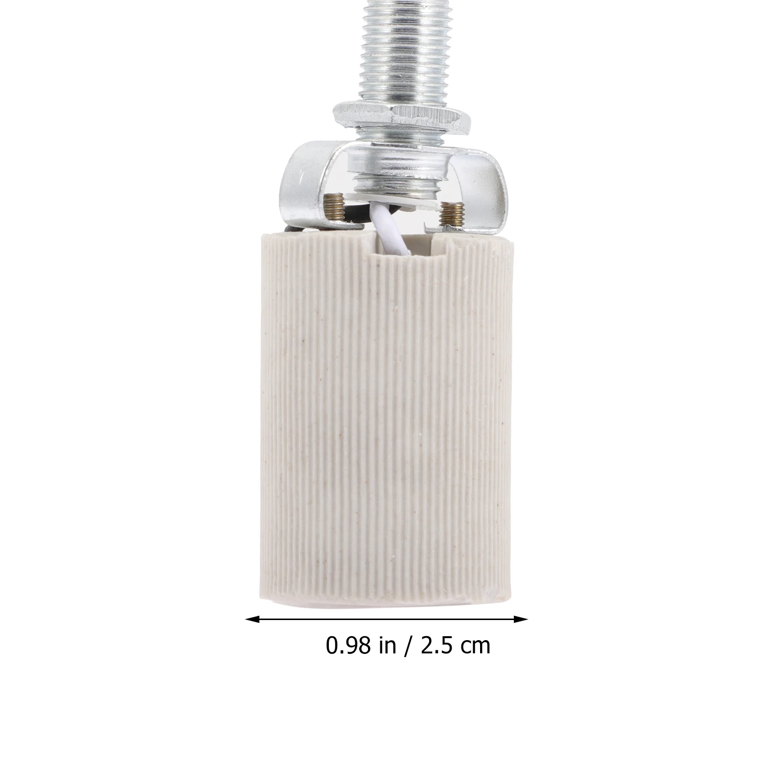 

4Pcs E14 Thread Lamp Holder Ceramic Light Bulb Base Stable Metal Socket Compatible with E14 Screw Base Lamps Lamp Holder Adapter