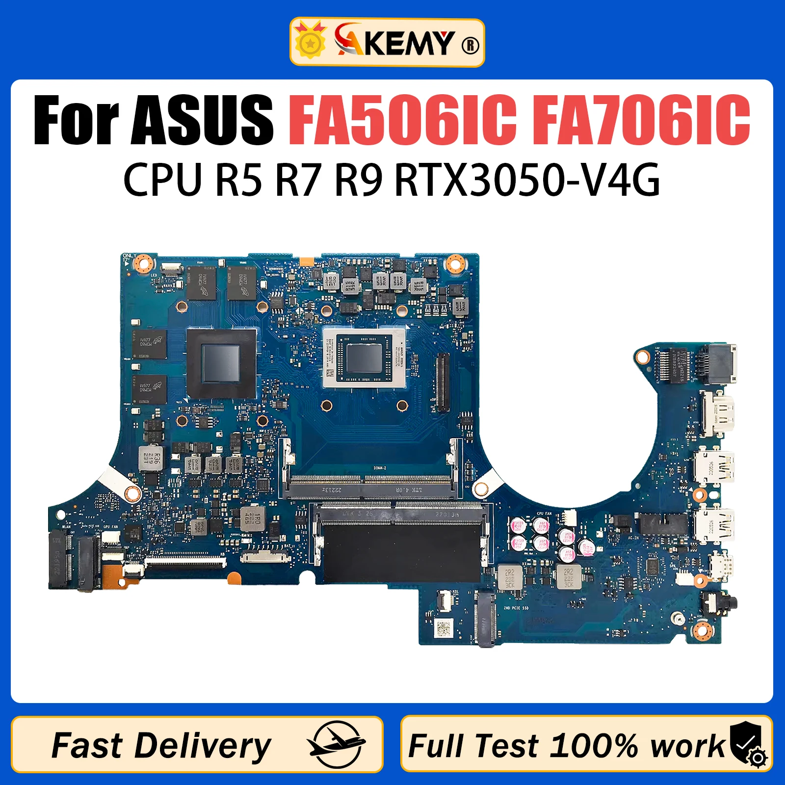 For ASUS TUF Gaming A15 FA506IC FA706IC Laptop Motherboard CPU R5-4600H R7-4800H R9-4900H RTX3050-V4G