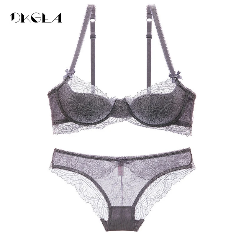 Mode Jong Meisje Beha Set Plus Size D E Cup Dunne Katoenen Ondergoed Set Vrouwen Sexy Beha Roze Kant Bras push Up Borduren