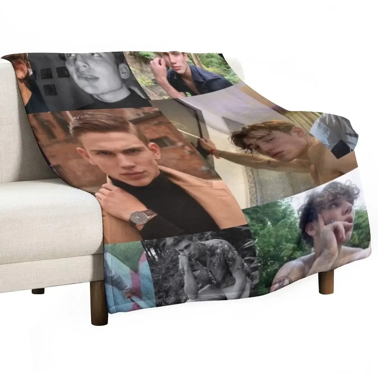 Vinnie Hacker collage Throw Blanket Thin Retros Blankets