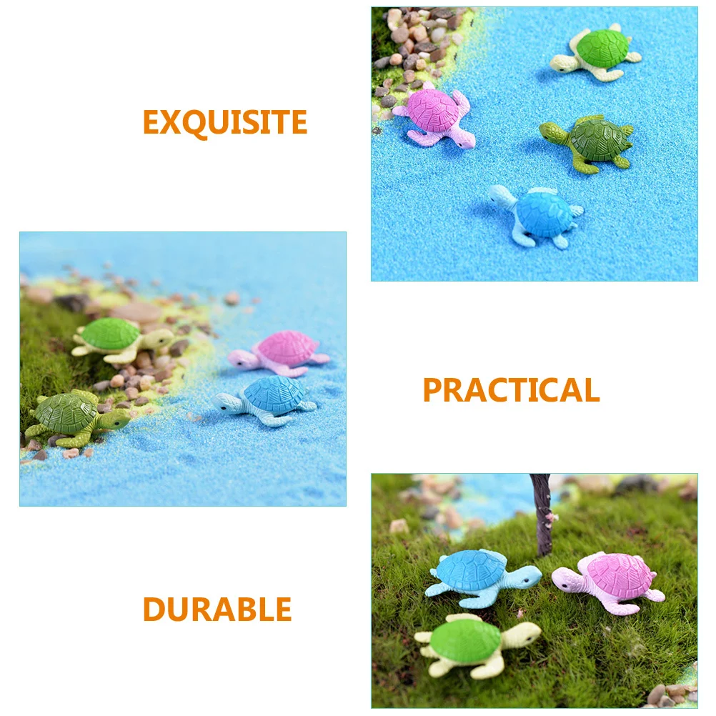 

20Pcs Micro Landscape Turtle Decors Miniature Statues Lifelike Aquarium Garden Decor Miniature Turtle Statue Aquarium Ornament