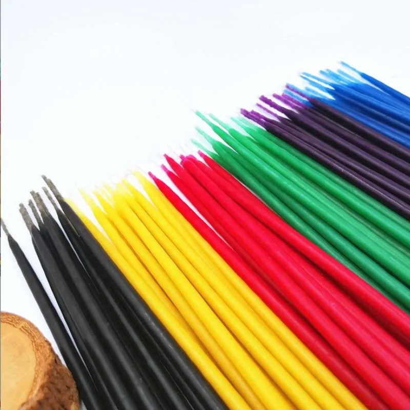 50pcs/lot Natural Beeswax Stick Wax Orthodox Candle Φ0.6x20cm