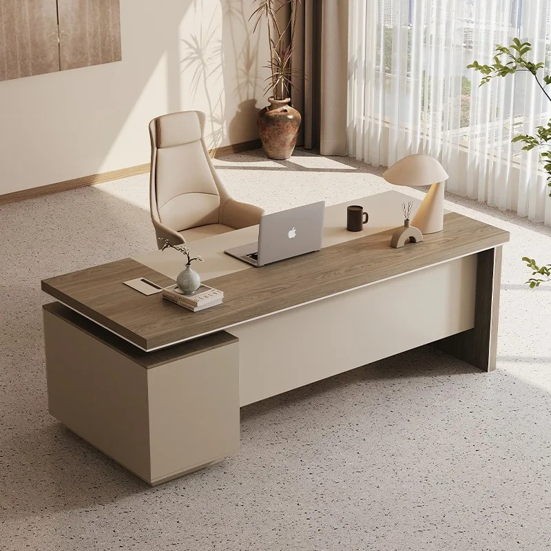 Light Luxury Office Simple Modern Office Furniture Manager Desk, Large Desk Corner Desk Office Chair Combination