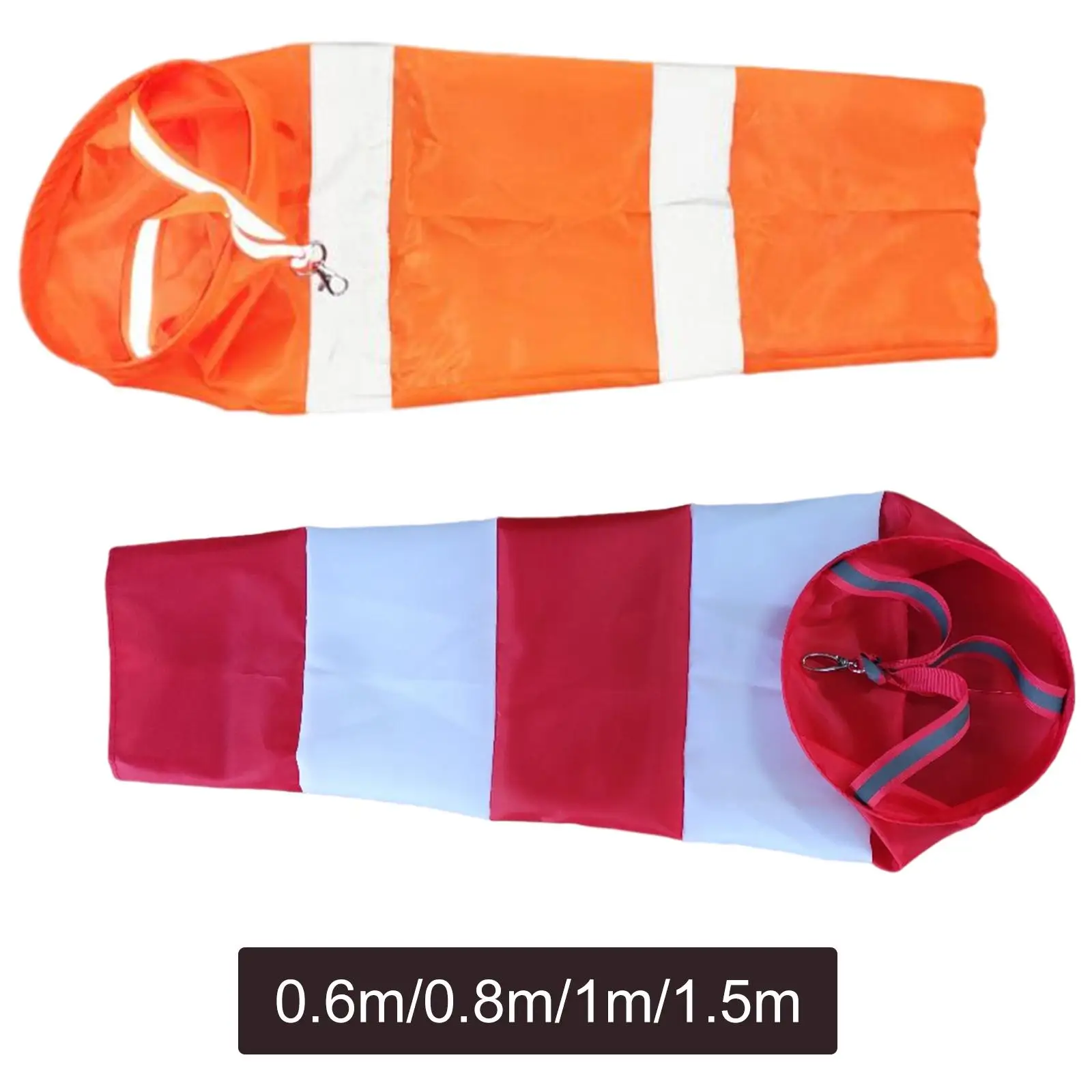 Heavy Duty Airport Windsock with Reflective Belt Rainbow Wind Measurement Sock