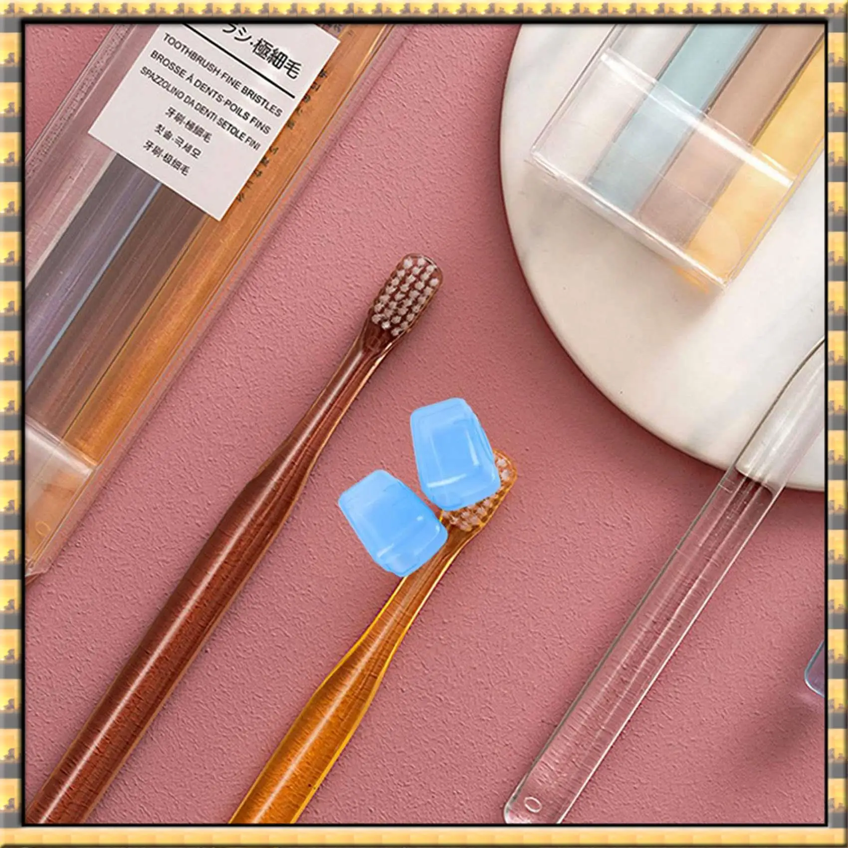 

Hot Sale 20 Pcs Portable Brushes Cap Cases Covers Toothbrush Holder Home World Tourism Camping (Random Color)