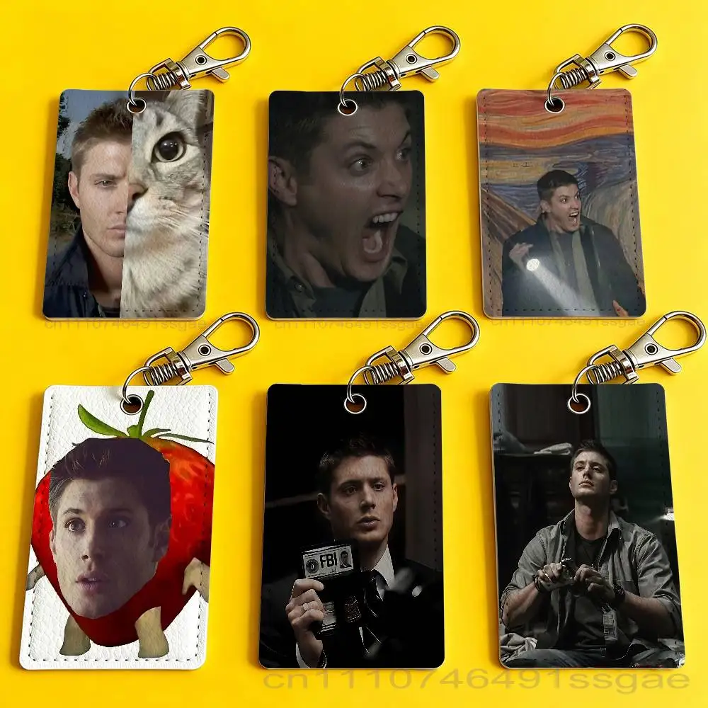 S-Supernatural Winchester Dean Card Holder Keychain Holder Card Pass Hang Rope Lariat Lanyard for Key Rings Accessories Gift