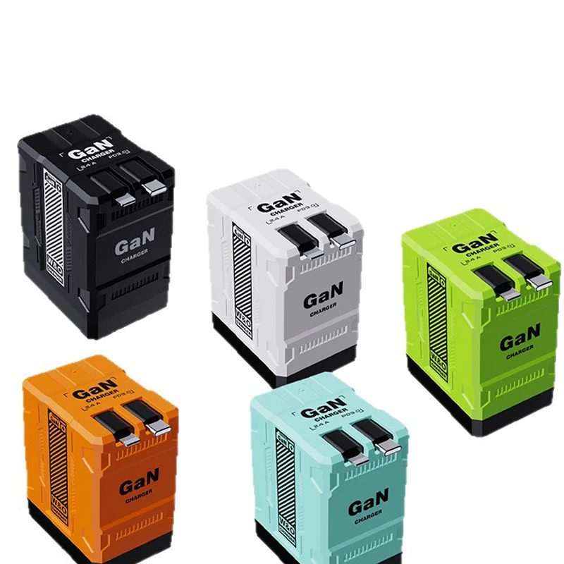{MX}  Dual PD+USB Retractable Smart Charger US/UK/EU Plug 2 In 1 Gan Charger 20W PD3.0 Fast Charging Charger