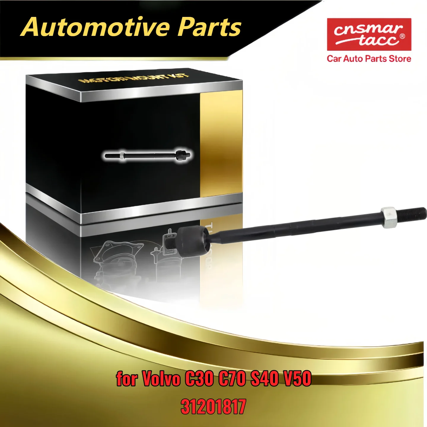 

Наконечник передней внутренней рулевой тяги прямого кроя, левый, правый, правый пассажирский для Volvo C30 C70 S40 V50, совместимый с 31201817.