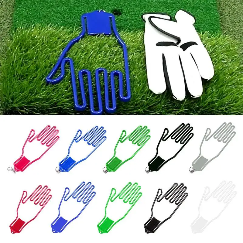Gantungan kunci sarung tangan Golf portabel, gantungan kunci rak pengering peregang olahraga pegolf alat berbentuk tangan untuk kiper