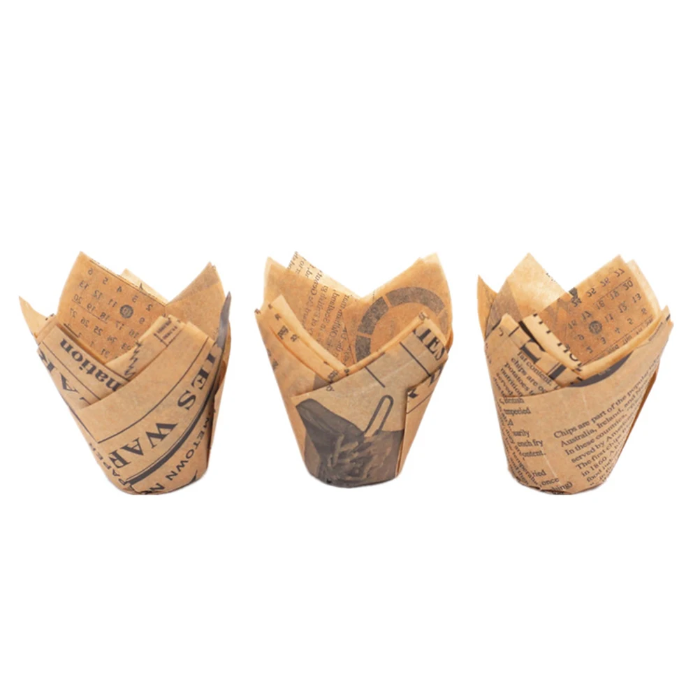 

50 Pcs Thickened Paper Cupcake Liners Wrappers Safe Food Grade Craftsmanship Birthday Party Decorations