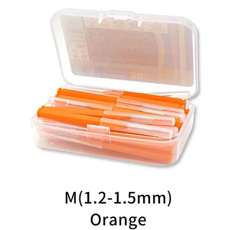 口腔ケアツール、歯間クリーナー、矯正歯科用歯ブラシ、つまようじ、I型歯間ブラシ、デンタフロス、30個/