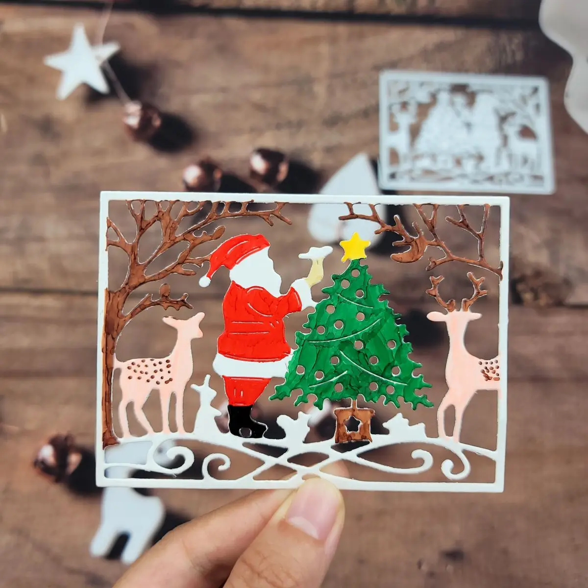 Santa Claus Series Metal Cutting Dies for Scrapbooking DIY Album Production Tool Carbon Steel Craft Christmas Die Cut 2024 New