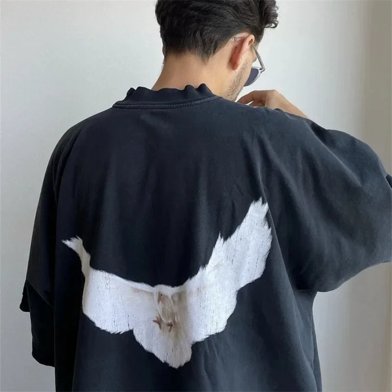 

Streetwear YZY DOVE DONDA T-Shirt 1:1 Ovesize Pigeon T Shirt Tops Tee