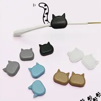 Ganchos para las orejas fijos de gato de silicona, orejeras antideslizantes bonitas, almohadillas deportivas para niños y adultos, accesorios para gafas de colores