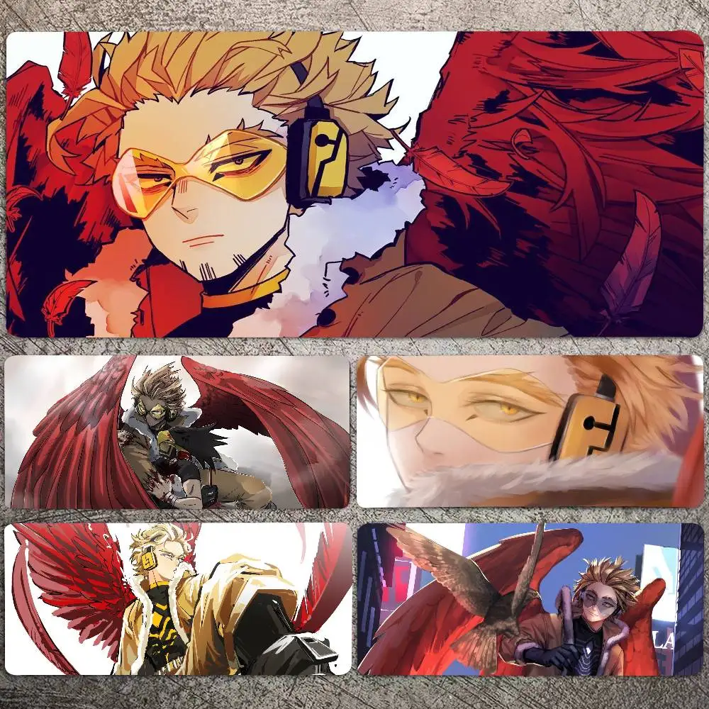 Anime My Hero A-Academia H-Hawks Mousepad Non-slip Suitable For Office Computers Laptops E-sports Game Desk Mats XXL Keyboard