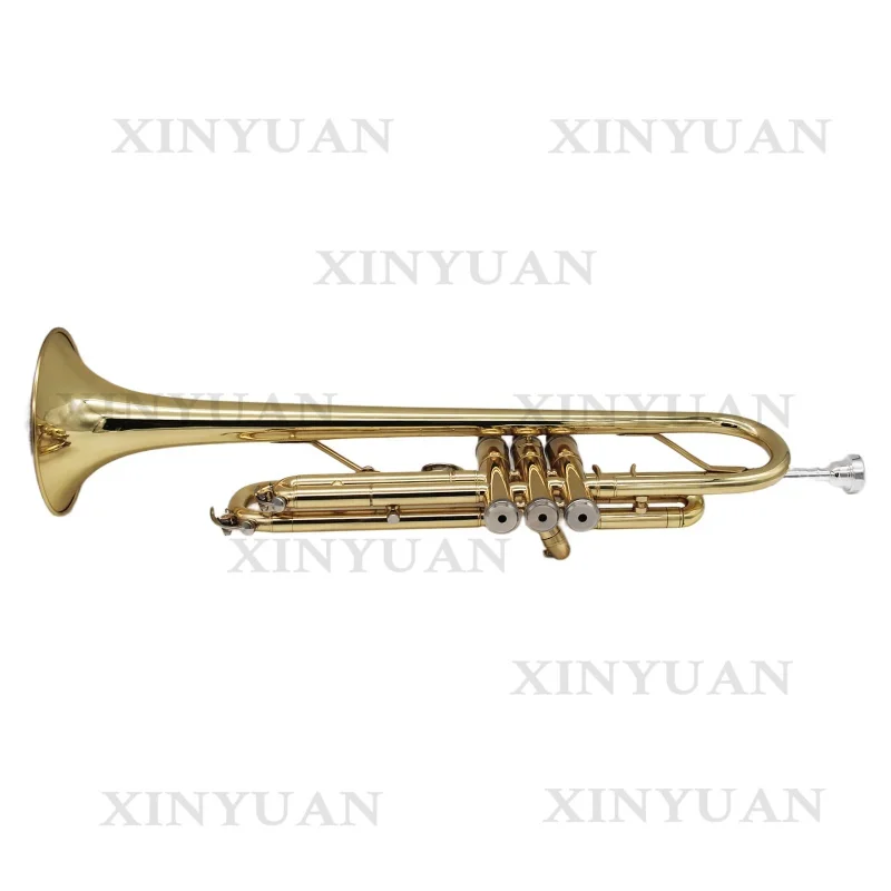 Trumpet, Gold Brass Bb-key Professional Wind Instrument, Hot Sale Item Matching with Storage Case
