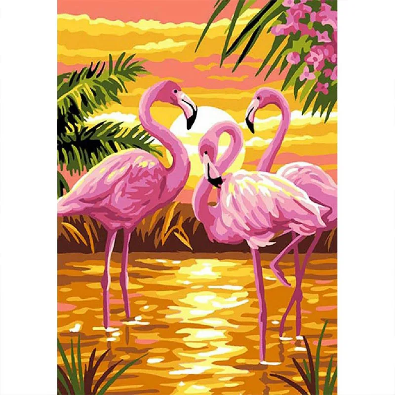 1 Satz Flamingo-Diamant-Malerei-Set, DIY-Heimdekoration für Erwachsene mit vollem Diamant, für Erwachsene, rahmenloses Kunsthandwerk