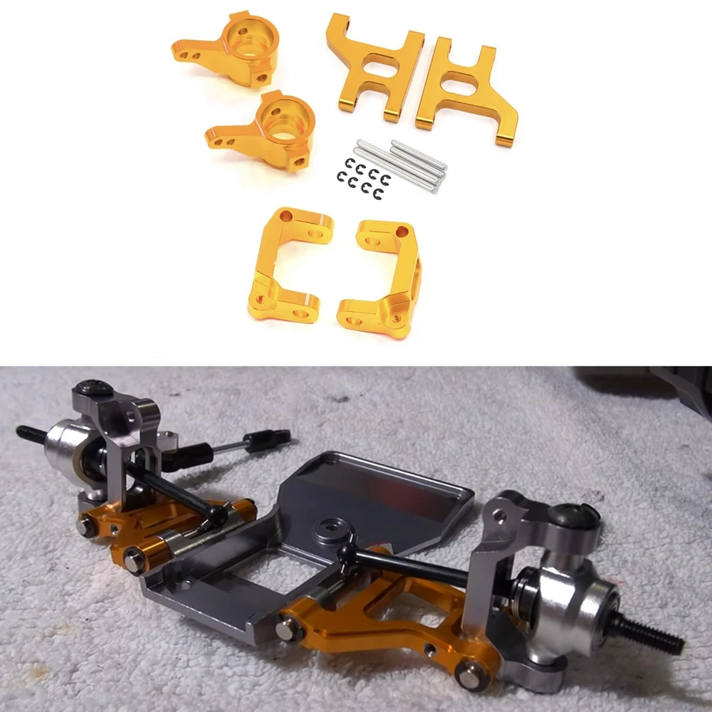 

A71Z Metal Front Steering Cup C Hub Carrier Suspension Arm Set For 1/10 RC Crawler Car Tamiya CC01 CC-01 Upgrade Parts