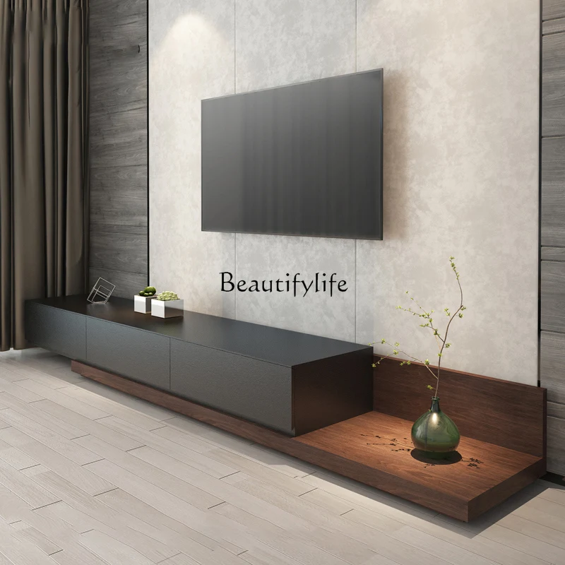

Simple telescopic TV cabinet coffee table combination modern light luxury small apartment living room home