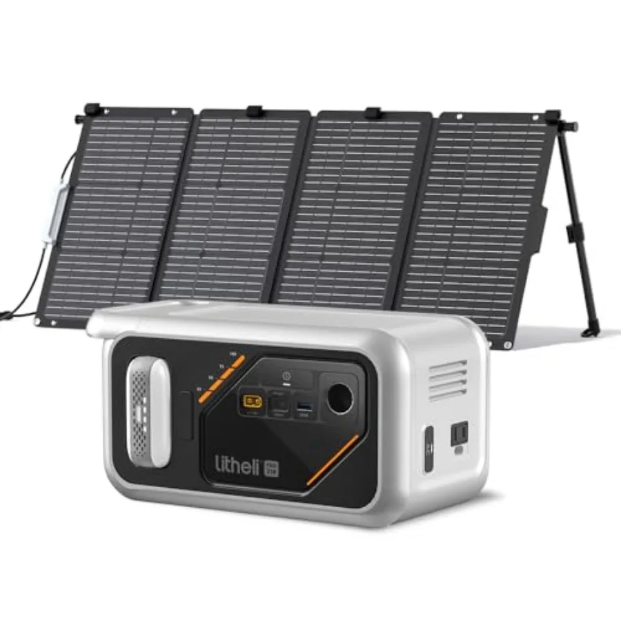 218 Series Portable Solar Generator Power Station 216Wh with 200W AC Outlet Charging from 0 to 95 in Just 50 Minutes Ideal for