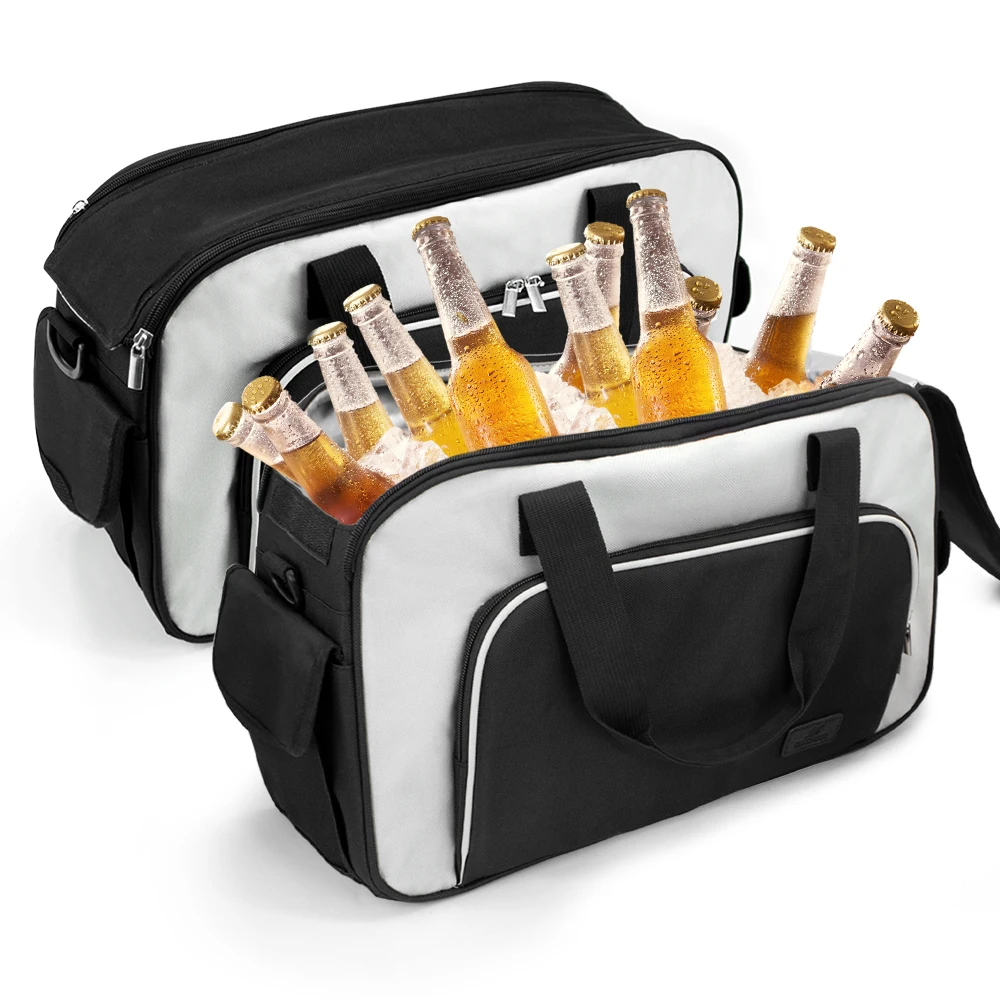 Motorcycle Hard Saddlebag Cooler Bag 25 Can Insulated Leakproof Ice Pack Fit Harley Davidson 1993-2024 Touring Camping Luggage