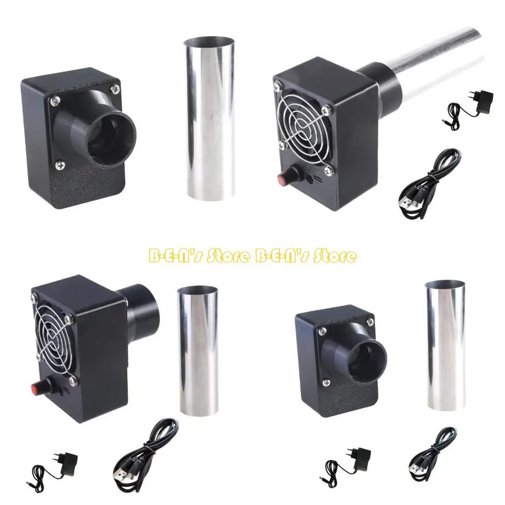 

Y1AD 12V Blower Electric Portable Blower Grill Starter Flame Exciter Campfire Cooking Tool For Bbq Outdoor