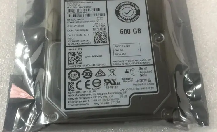 For 0FPW68 ST600MP0036 R740 R640 600G 15K SAS 2.5-inch 12G server hard disk