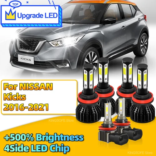 Imagen 1 del producto 2/4/6 Uds 180W de alta potencia H9 H8 faro Led Canbus bombilla de coche 6000K H11 lámpara de luz antiniebla para NISSAN Kicks 2016 2017 2018 2019-2021