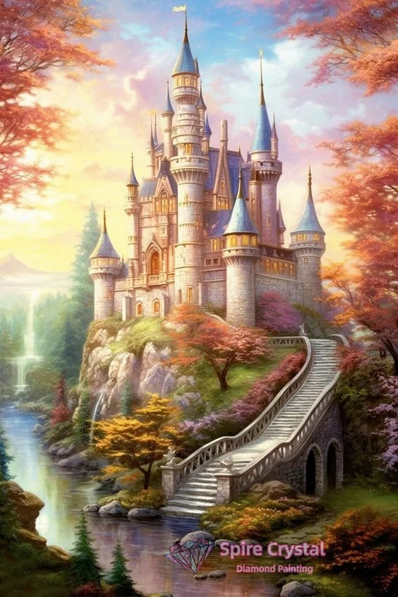 Nieuwe Anime Kasteel Diy 5d AB Diamant Schilderij Kits Borduurwerk Mozaïek Fantasie Landschap Sieraden Kruissteek Home Decor Craft Gift