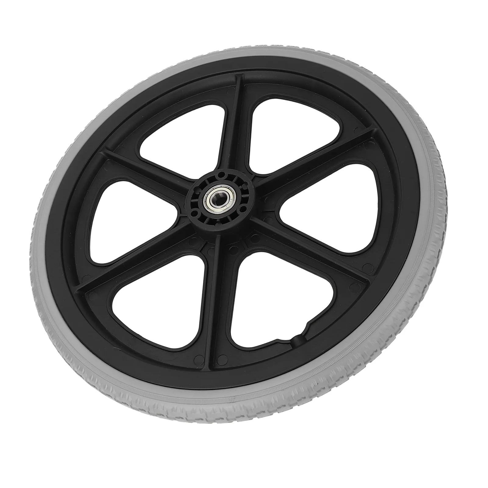 ล้อวีลแชร์ขนาด14นิ้วสำหรับรถเข็นคนพิการล้อเข็นขนาด14นิ้ว350x30มม. ตลับลูกปืน6001 12มม.