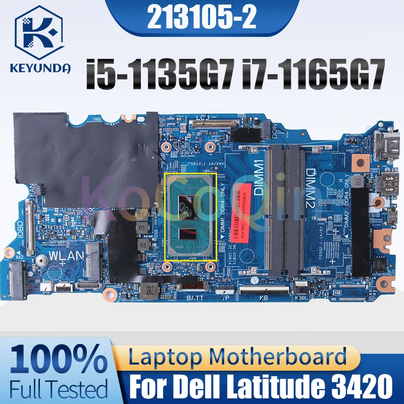 

213105-2 для Dell Latitude 3420 материнская плата для ноутбука SRK05 i5-1135G7 SRK02, материнская плата для ноутбука, полностью протестирована