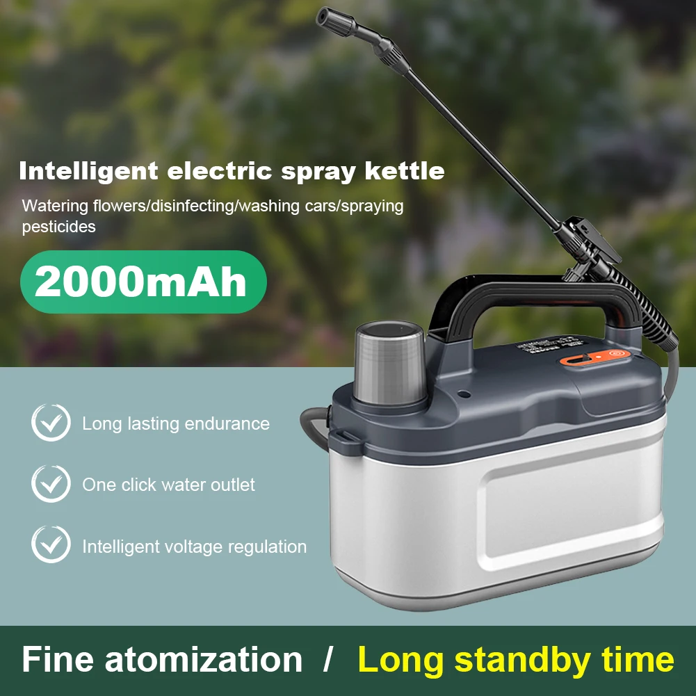 Spruzzatore elettrico da 4 litri Batteria ricaricabile incorporata da 2000 mAh Spruzzatore da giardino Spruzzatore alimentato a batteria Spruzzatore d'acqua portatile