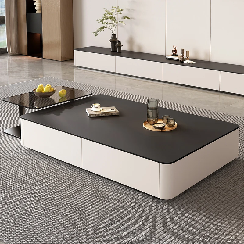 -hhModern Decor Coffee Table Storage Luxury Square Simple Coffee Table Nordic Design Mesa De Centro Sala Living Room Furniture*