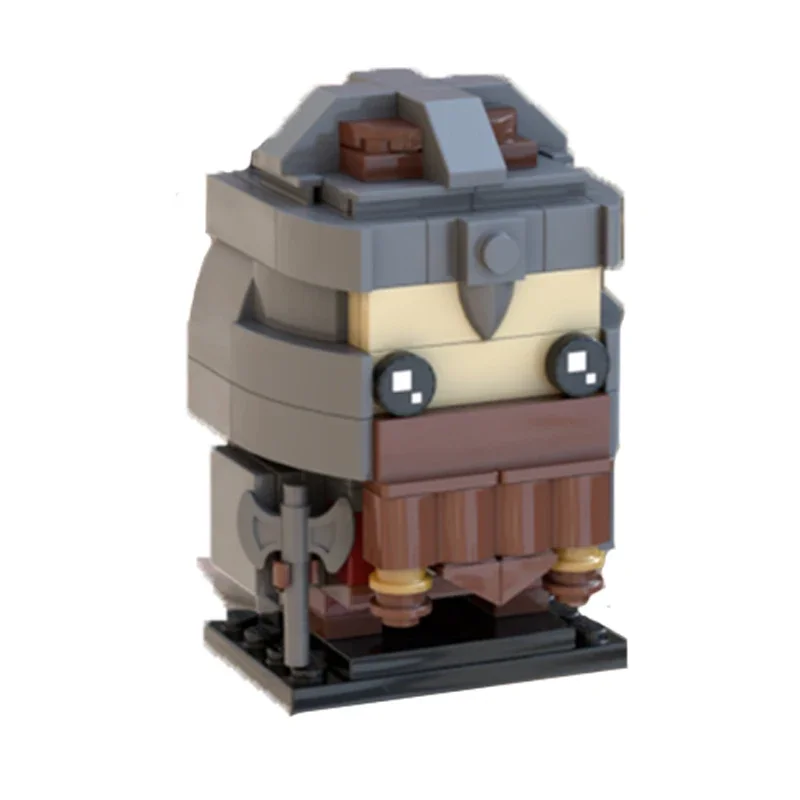 

Набор строительных блоков MOC LOTRes Brickheadz Gimli, 122 детали, идея для рождественского подарка, коллекционная модель серии Master