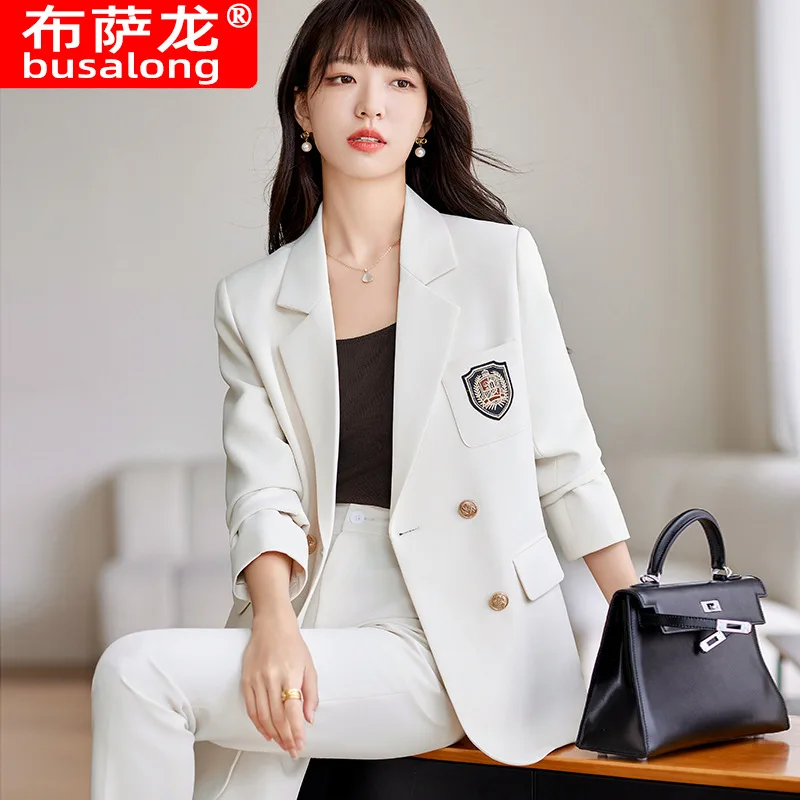 Business Suit Coat for Women2024Spring and Autumn New High-Grade Fashion Temperament Goddess Style Design Casual Suit