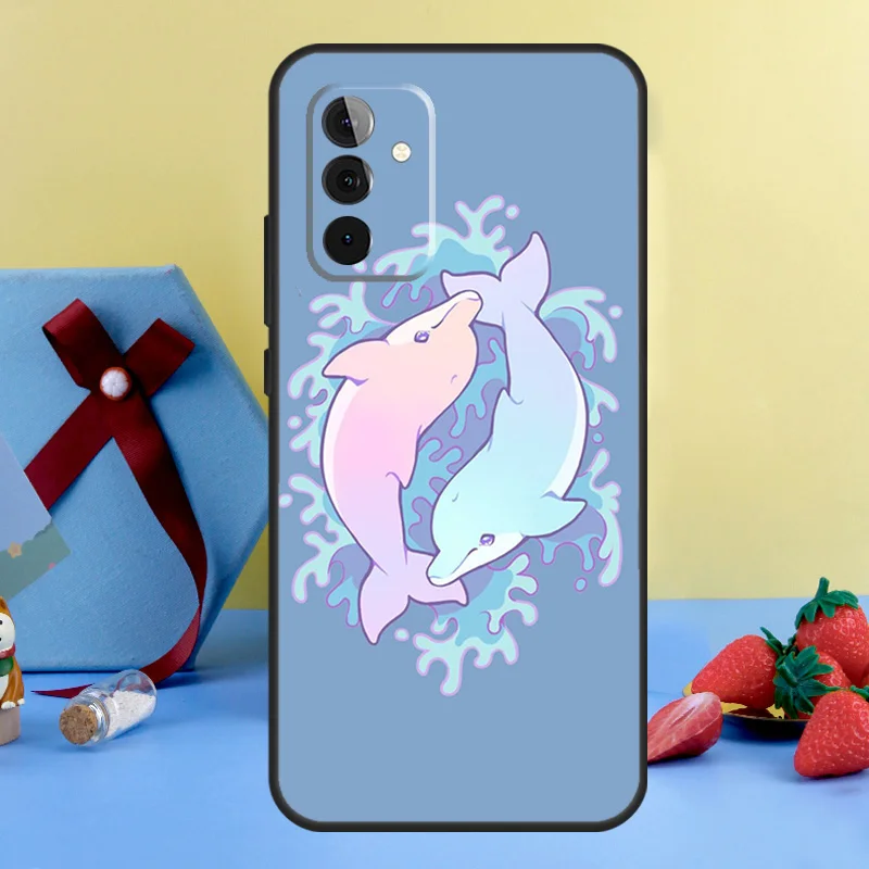 Ocean Dolphin Case For Samsung Galaxy A13 A23 A33 A53 A73 A14 A24 A34 A54 A72 A52 A32 A12 A51 A71 A15 A25