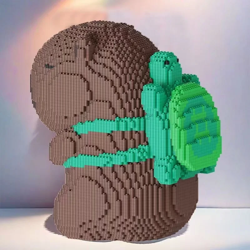 15026-teilige Capybara-Rucksack-Bausteine, 3D-Stapelmodell-Ornament – geeignet für alle Weihnachtsgeschenke