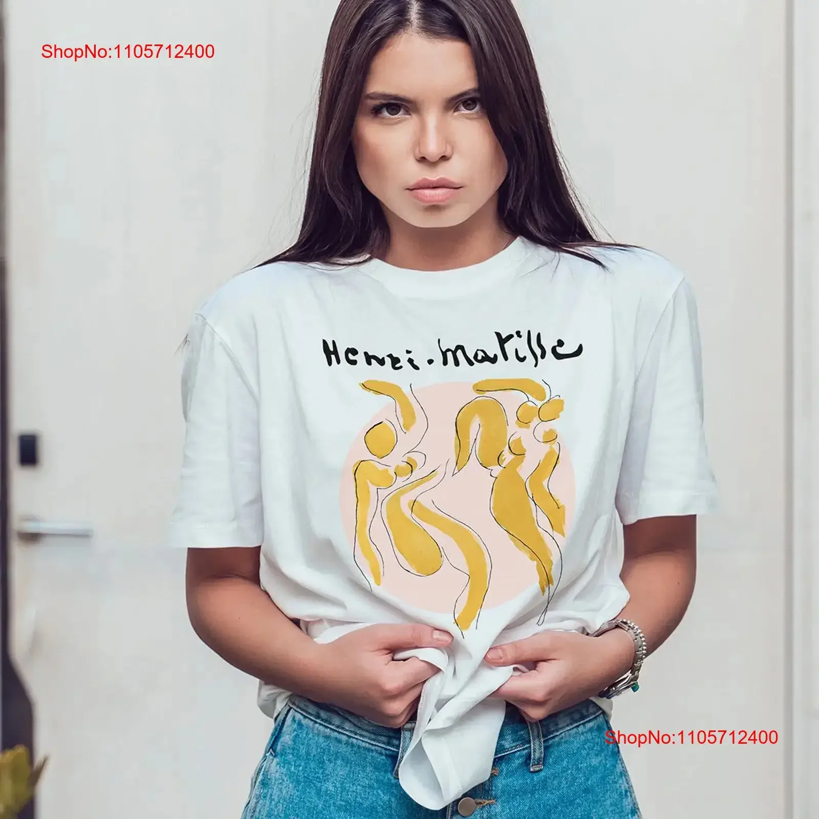 Matisse Painting T Shirt Top Art Aesthetic Cool Summer vintage Washed Casual Slightly designer clothes streetwear Versatile