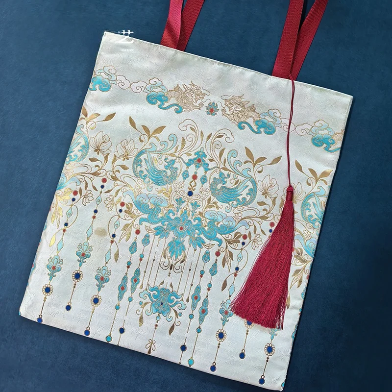 Exquisite Square Museum Creative Cultural Gift Bag Friend Present Fashionable Classic Tote Bag National Museum of China