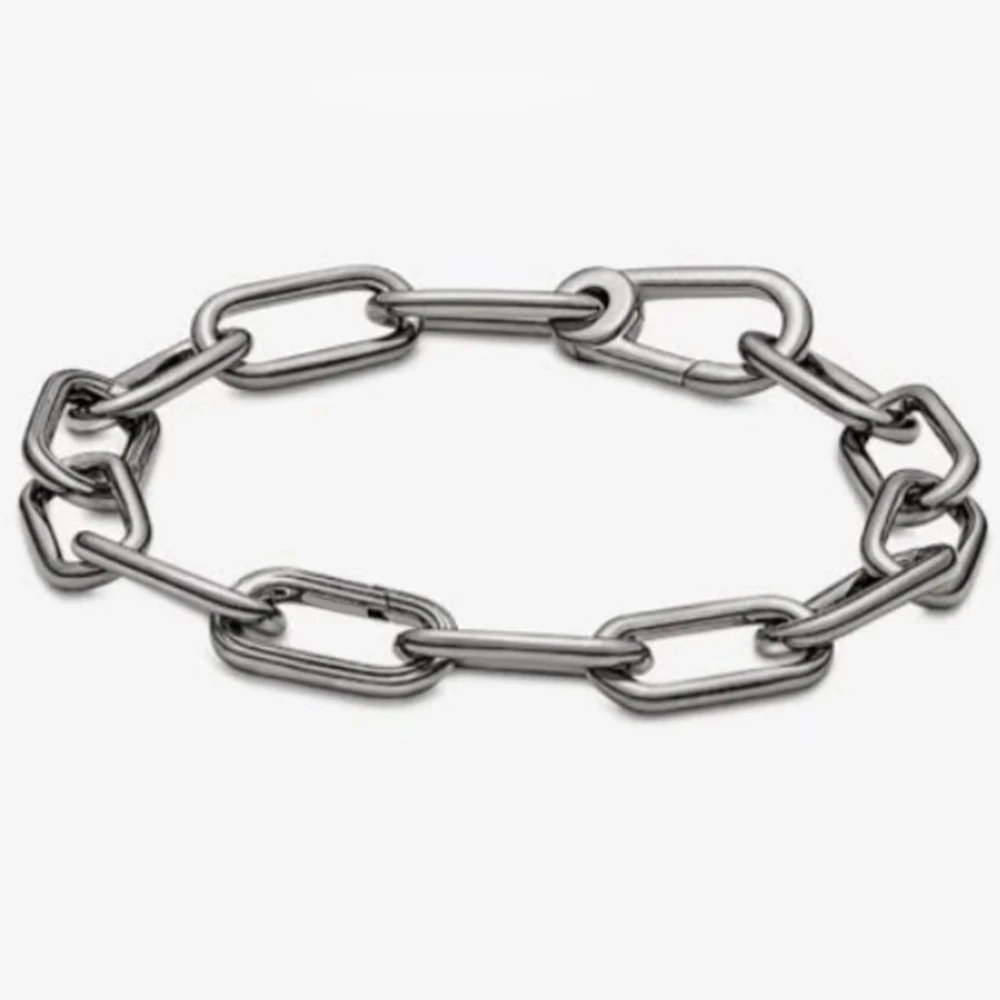 

CKK ME Black Link Chain Bracelet For Women Men Pulseira Feminina Masculina Pulseras Mujer Silver 925 Jewelry Bransoletki Damskie